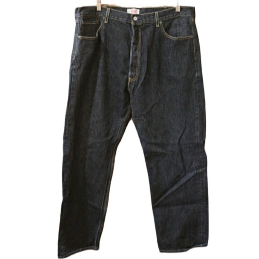 Levi’s 501 Dark Wash Straight Leg Button Fly Jeans Men’s 42x32 Vintage Classic